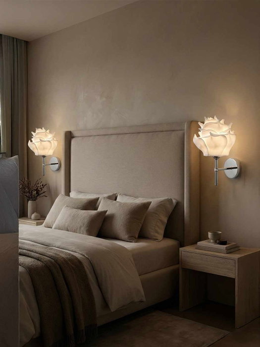Opviq Lámpara de Pared APG0006 Blanco y Plata Opviq Lámpara de Pared APG0006 Blanco y Plata